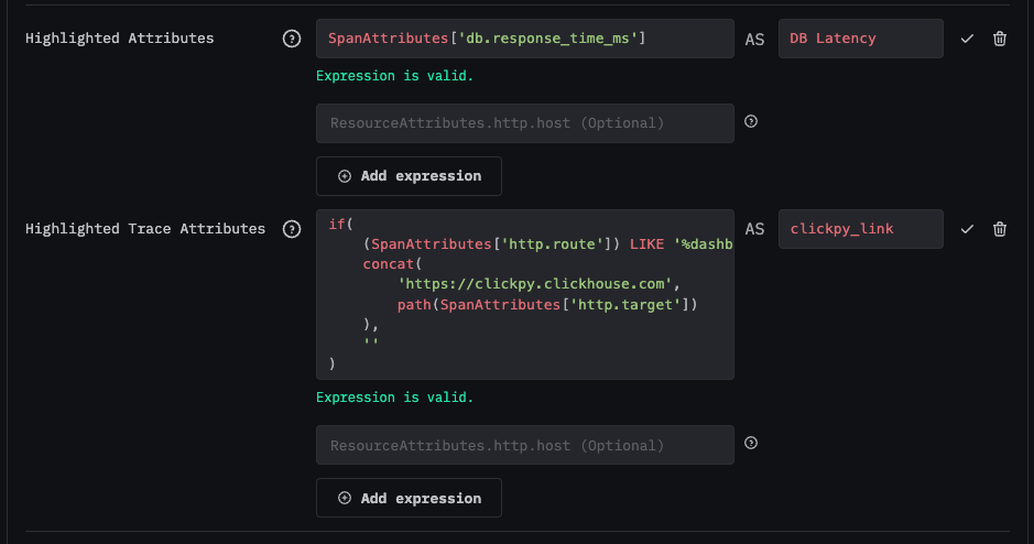 Configuración de atributos destacados
